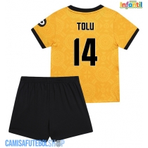 Camisa de time de futebol Wolves Tolu Arokodare #14 Replicas 1º Equipamento Infantil 2025-26 Manga Curta (+ Calças curtas)